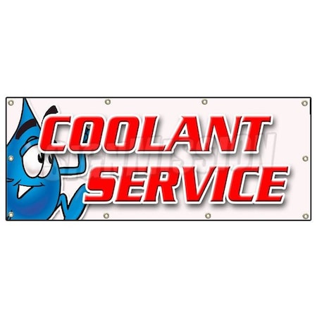 Signmission COOLANT SERVICE BANNER SIGN car mechanic auto shop service maintenance B-96 Coolant Service